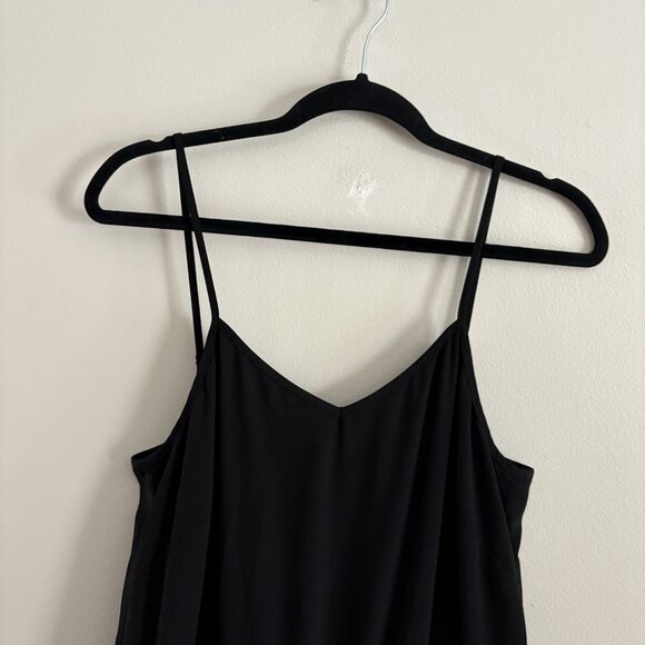 Banana Republic Women 6 Black V-Neck Spaghetti Straps Drapey Jogger Jumpsuit - Picture 7 of 14